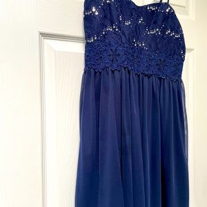 By & By dress, navy blue, size 7